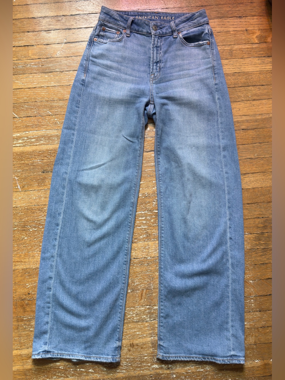 American Eagle Outfitters Light Blue Wide Leg Jeans